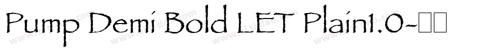 Pump Demi Bold LET Plain1.0字体转换